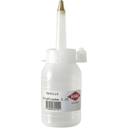 Kabi olieflaske m/messingspids 0,2 ltr