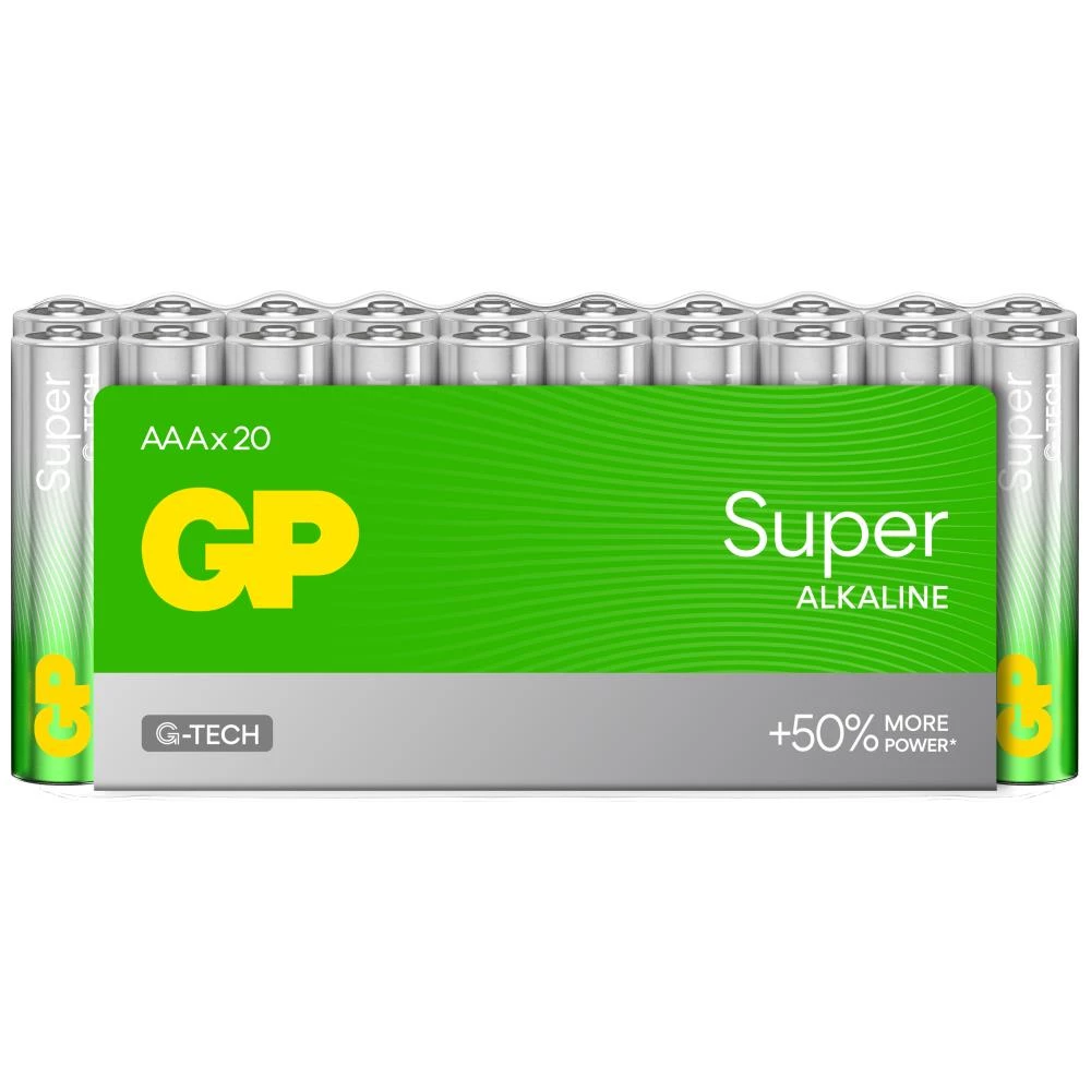 Batteri Super Alkaline AAA 24A/LR03 1,5V, 20 stk Batteri Super Alkaline AAA 24A/LR03 1,5V, 20 stk