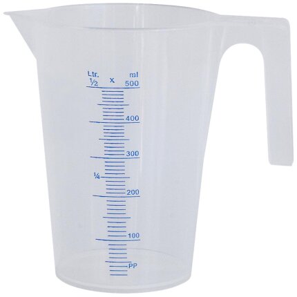 Målebæger transparent PP 0,5 ltr