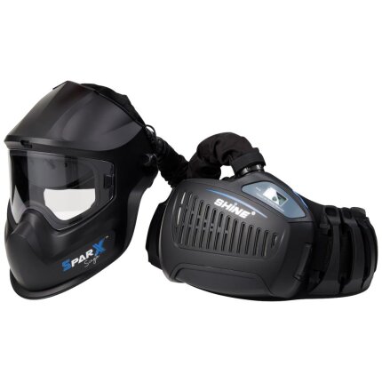 Shine Sparx slibe-/svejsehjem m/TH3 åndedrætsv.