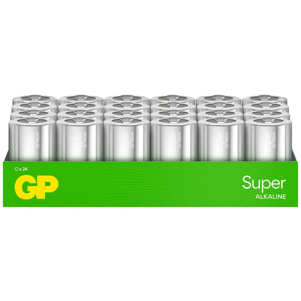 Batteri Super Alkaline C 14A/LR14 1,5V, 24 stk Batteri Super Alkaline C 14A/LR14 1,5V, 24 stk