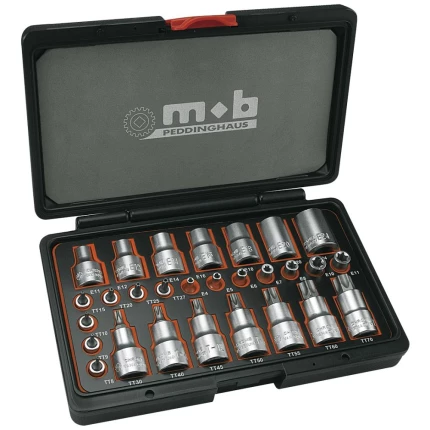 Topsæt 1/4+1/2″ E-Torx+Torx 28 dele