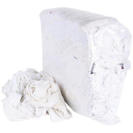 Hvide klude, tricot 1, pr. kg. (10 kg i en hel sæk