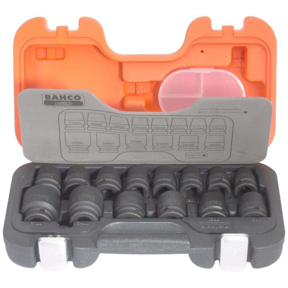 Slagtoppesæt 1/2″ 10-27 mm 14 dele Slagtoppesæt 1/2″ 10-27 mm 14 dele