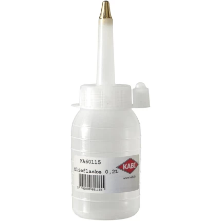 Kabi olieflaske m/messingspids 0,2 ltr