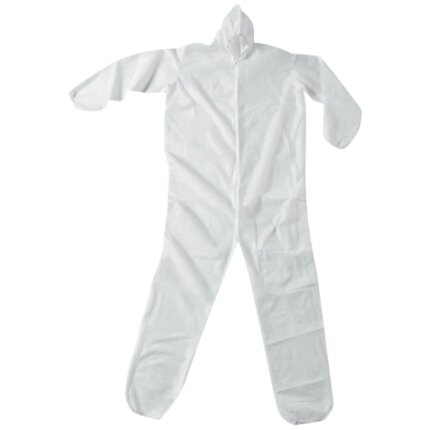 PP støvdragt m/hætte hvid