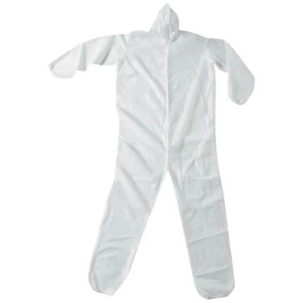PP støvdragt m/hætte hvid