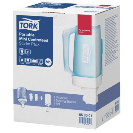Tork transp. dispenser M1 t/håndklæderulle, turkis