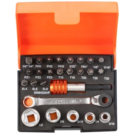 Stiftnøglesæt lange farvekodede TX8-TX40, 9stk