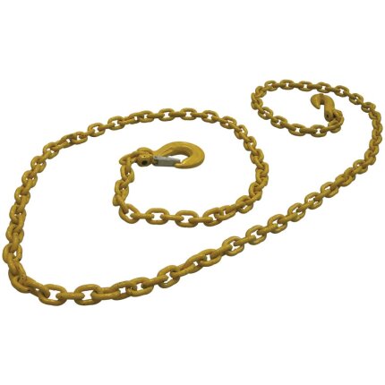 Ståltrækkæde kl.8 KT-13 m/kroge gul 4m 5,3 ton