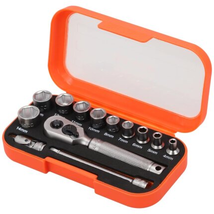 Topnøglesæt S13MC10.5 1/4″, 13 dele