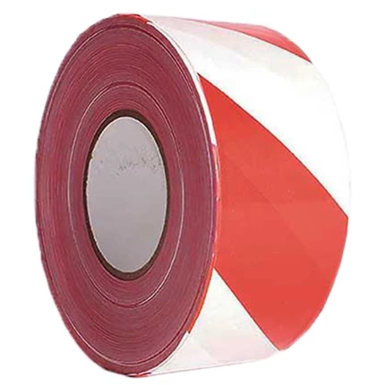 Afspærringsbånd PE rød/hvid 75mm×500m