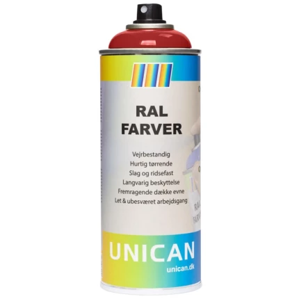 Unican RAL3002 karminrød spraymaling 400ml