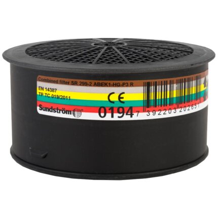 Sundström SR 299-2 kombifilter ABEK1-Hg-P3