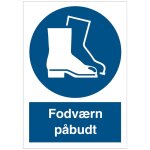 Påbudsskilt plast A4 ‘fodværn påbudt’
