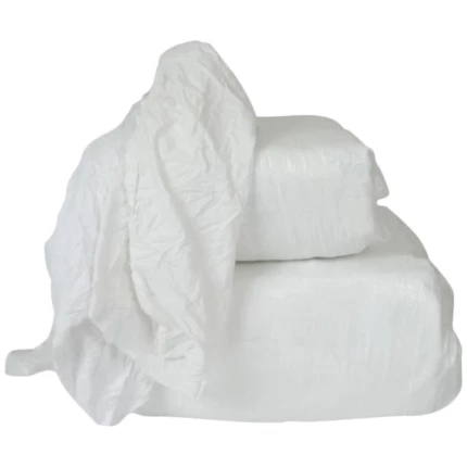 Fnugfri hvide klude , pr. kg. (25 kg i en hel sæk)