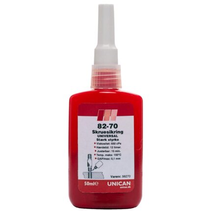 Unican 82-70 skruesikr. stærk 50ml Unican 82-70 skruesikr. stærk 50ml