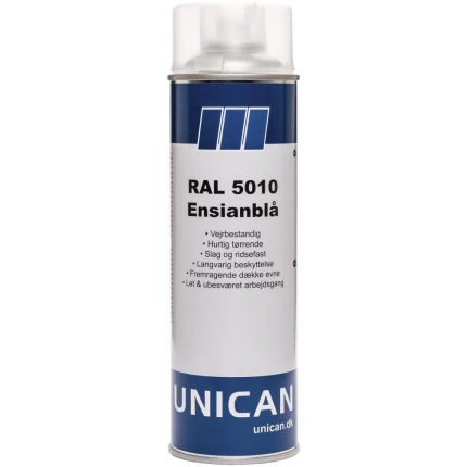 Unican RAL5010 ensianblå spraymaling 500ml Unican RAL5010 ensianblå spraymaling 500ml