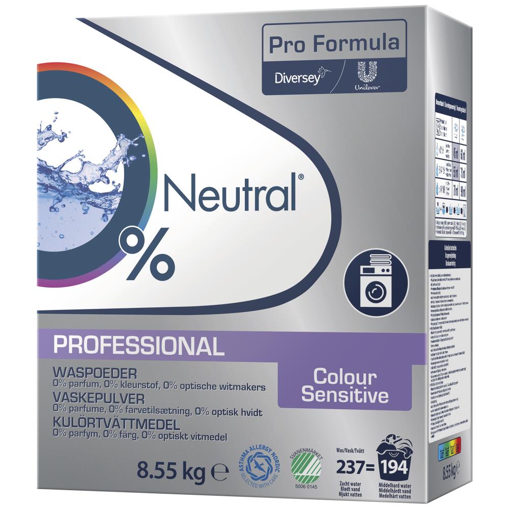 Vaskepulver Neutral Proff. Colour Sensitive 8,55kg Vaskepulver Neutral Proff. Colour Sensitive 8,55kg