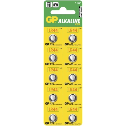 Knapbatteri 76A/LR44 1,5V, 10 stk