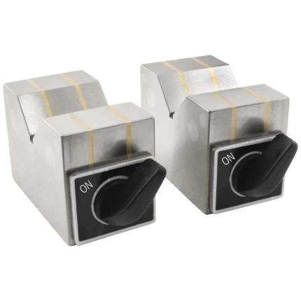 Magnet V-blok m/on-off funktion, 2stk