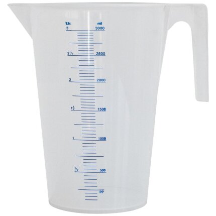 Målebæger transparent PP 3 ltr