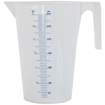 Målebæger transparent PP 3 ltr
