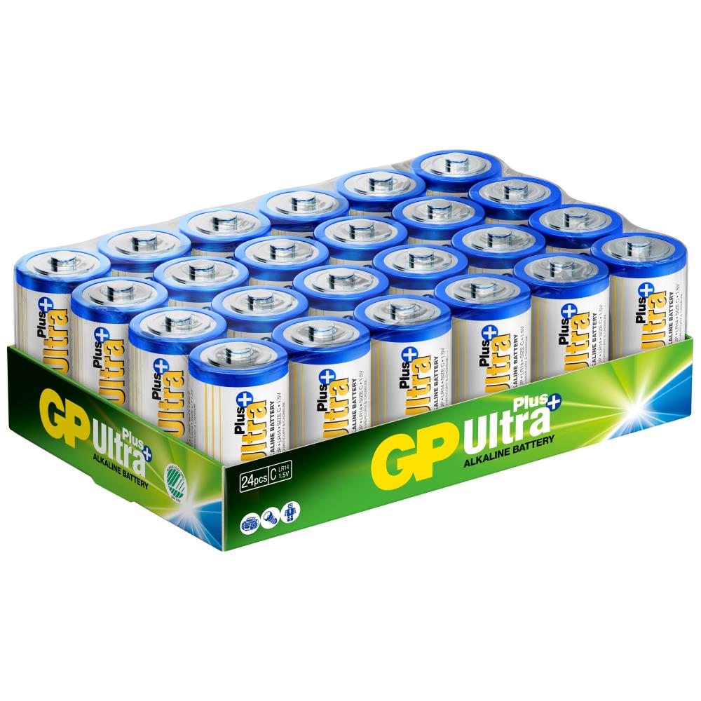 Batteri Ultra+ Alkaline C 14A/LR14 1,5V 24 stk Batteri Ultra+ Alkaline C 14A/LR14 1,5V 24 stk