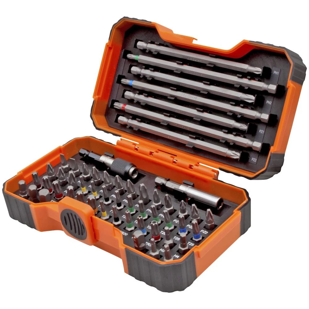 Bitssæt 54 dele, lange/korte bits og 2 bitsholdere Bitssæt 54 dele, lange/korte bits og 2 bitsholdere