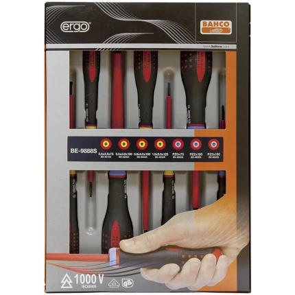 Ergo skruetrækkersæt VDE 1000V kærv/PZ, 7 dele