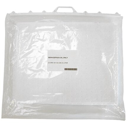 Servicepack m/20stk olieabsorberingsark 40×50cm