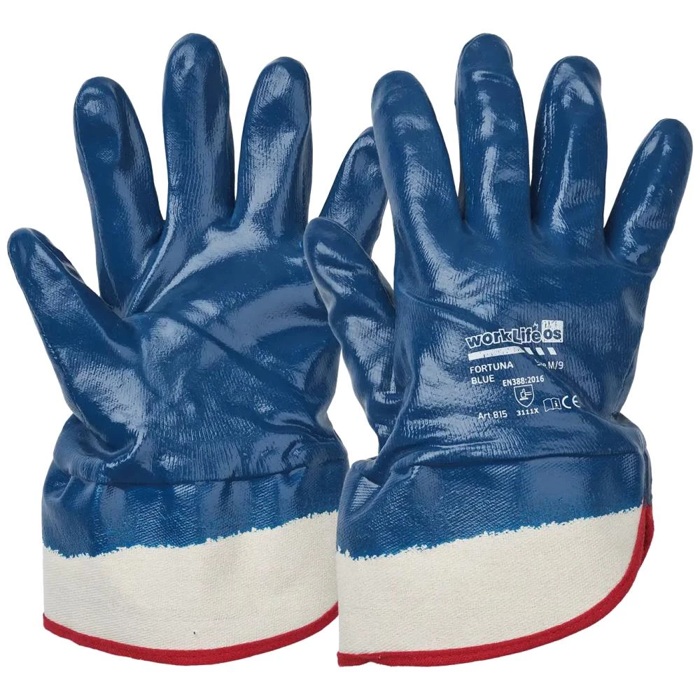 Fortuna Blue handsker med krave Fortuna Blue handsker med krave