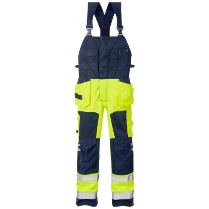Hi-Vis håndværker overalls kl.2 1014 gul/sort C48