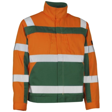 Cameta arbejdsjakke hi-vis orange/grøn 4XL