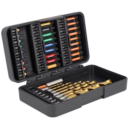 Slagbitssæt 1/4″ PZ-PH-TX m/HSS-bor 2-10mm, 35dele