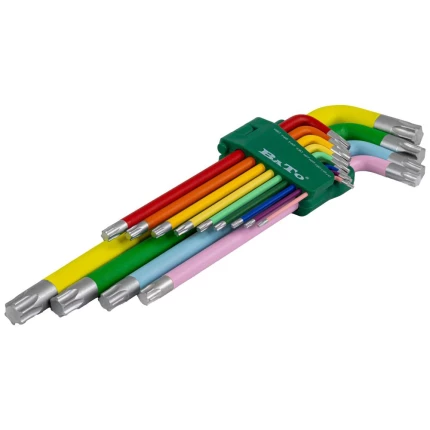 Bato stiftnøglesæt XXL farvet TX10-80, 13 dele