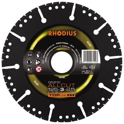 Rhodius Topline DG210 Allcut skæreskive 125×3,0mm