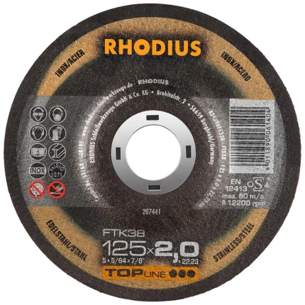 Rhodius Topline FTK38 skæreskive 125×2,0mm