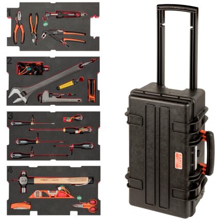 Værktøjskasse t/offshore, indhold 29 dele