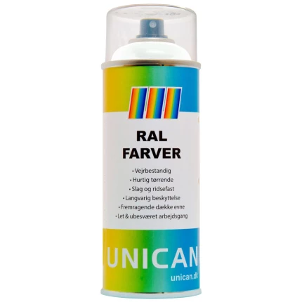 Unican RAL9003 signalhvid spraymaling 400ml