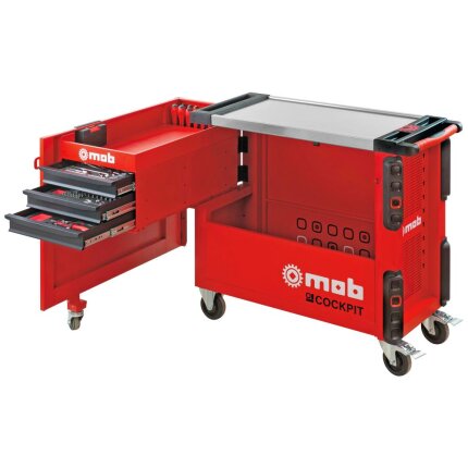 Værkstedsvogn Cockpit m/svingbare skuffer, 190dele