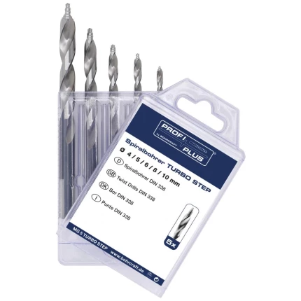 Bohrcraft borsæt KG5 HSS-G DIN338 4-10mm 5 dele