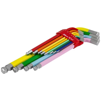 Stiftnøglesæt farvet XXL 5/64-3/4″ m/kugle 13 dele