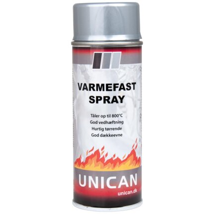 Unican varmefast lak sølv 400ml