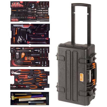 Værktøjskasse t/flyindustri, indhold 159 dele