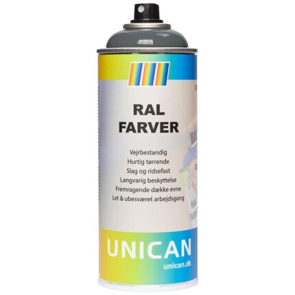 Unican RAL7012 basaltgrå spraymaling 400ml Unican RAL7012 basaltgrå spraymaling 400ml