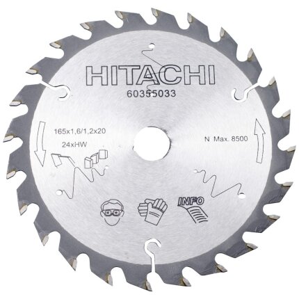 Rundsavklinge TCT 165×1,6×20mm 24td