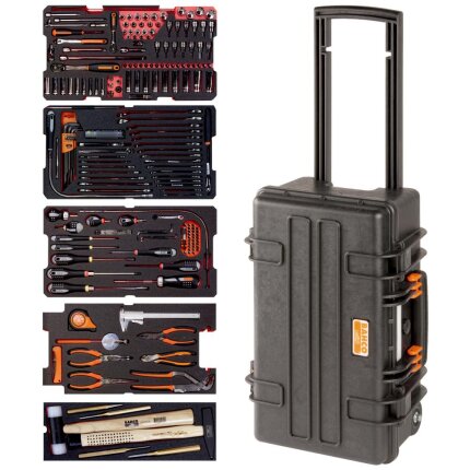 Værktøjskasse t/flyindustri, indhold 194 dele