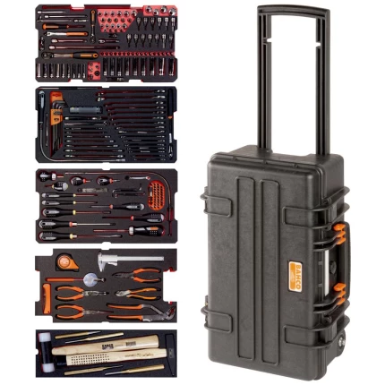 Værktøjskasse t/flyindustri, indhold 194 dele