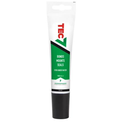 Tec7 lim/fugemasse, sort RAL9004, tube 100ml